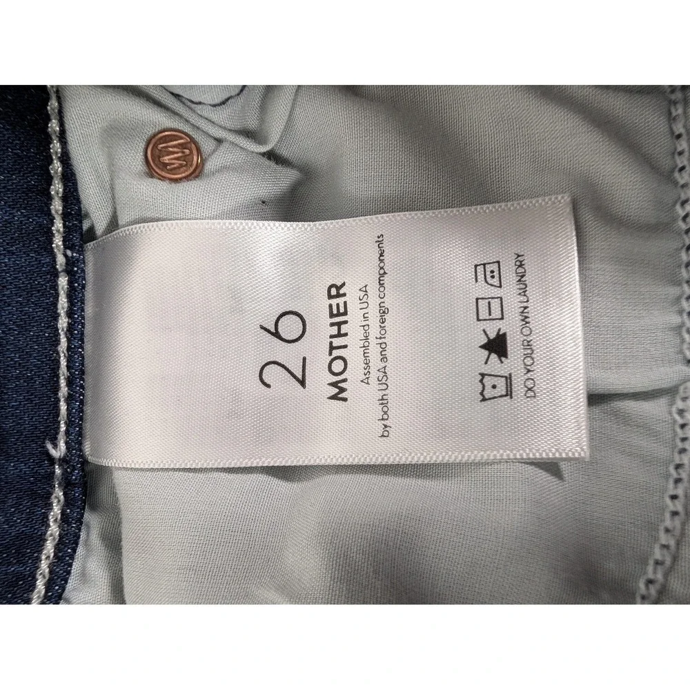 Mother Jeans Womens 26 Blue The Rascal‎ Ankle Snippet Raw Hem Tongue And Chic